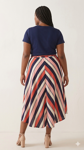 A-Line stripe skirt by Lane Bryant