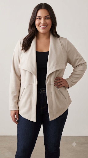 Faux Suede Lapel Jacket by TORRID