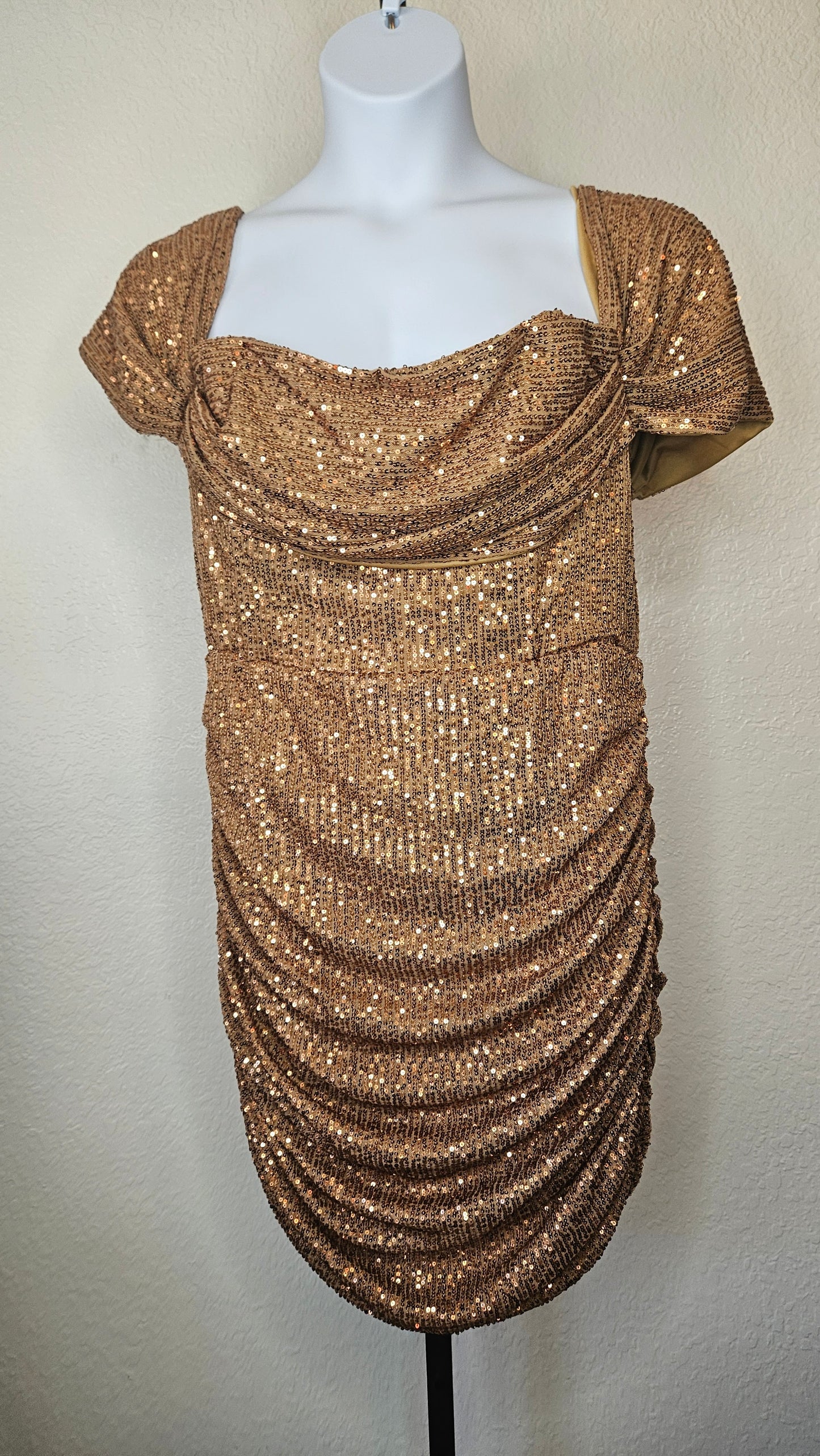 Staying Golden Sequin Bodycon Dress