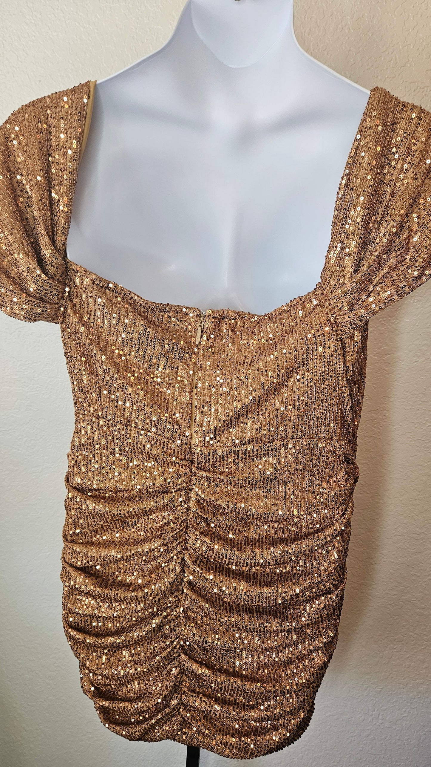 Staying Golden Sequin Bodycon Dress