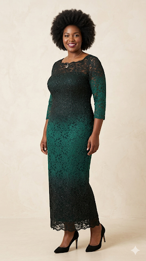 Sequin and Lace Gown