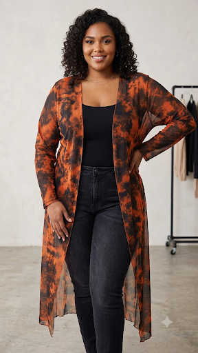 Tye-Dye Sheer Duster